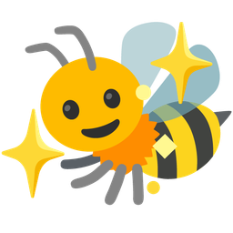 honeybee and sparkling heart