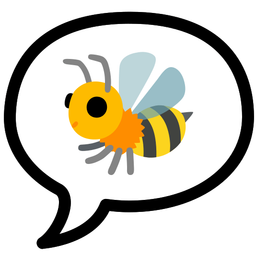 honeybee and speech balloon