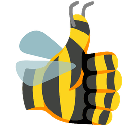 honeybee and thumbs up