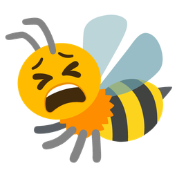 honeybee and tired face