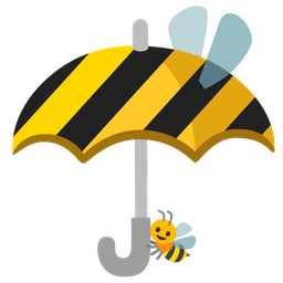 honeybee and umbrella