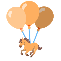 horse and balloon