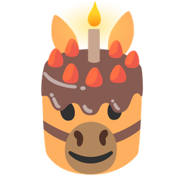 horse and birthday cake