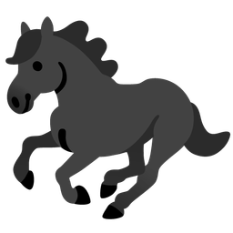 horse and black heart