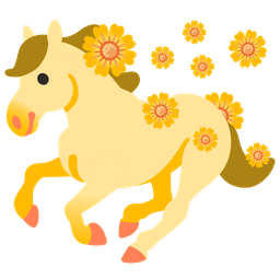 horse and blossom