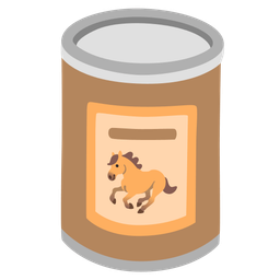 horse and canned food