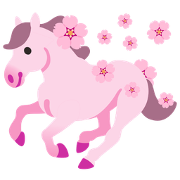 horse and cherry blossom