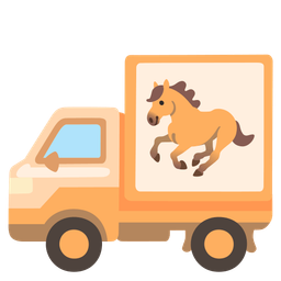 horse and delivery truck