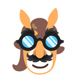 horse and disguised face