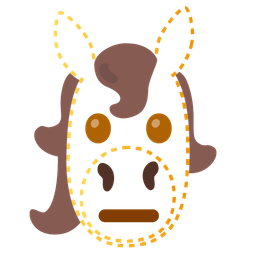 Horse and Dotted line face