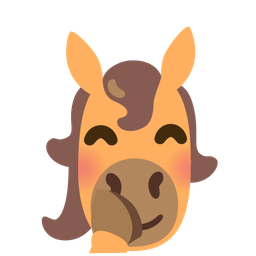 Horse and Face with hand over mouth