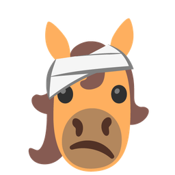 Horse and Face with head-bandage