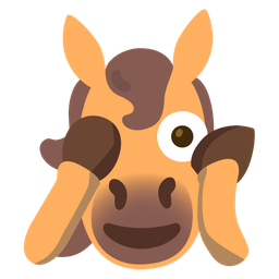 Horse and Face with peeking eye