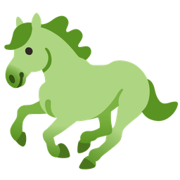 horse and green heart