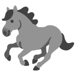 horse and grey heart