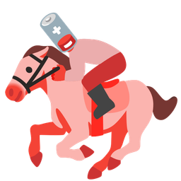 horse and low battery