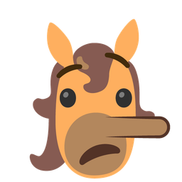 Horse and Lying face