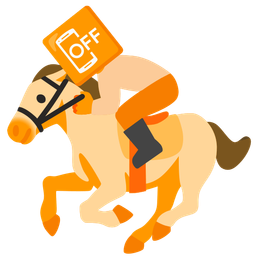 horse and mobile phone off