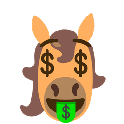 Horse and Money-mouth face