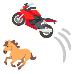 horse and motorcycle