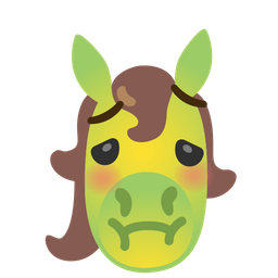 Horse and Nauseated face