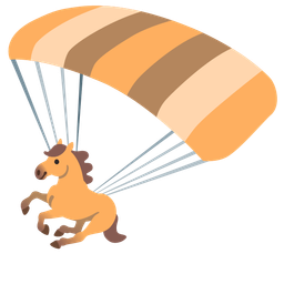 horse and parachute