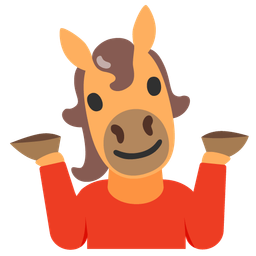 horse and person shrugging