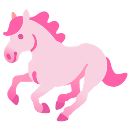 horse and pink heart