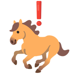 Horse and Red exclamation mark