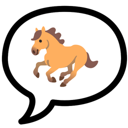 horse and speech balloon
