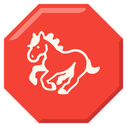 Horse and Stop sign