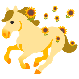 horse and sunflower