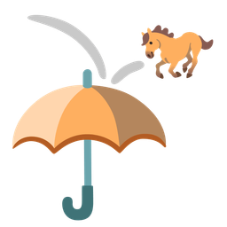 horse and umbrella