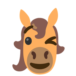 Horse and Winking face