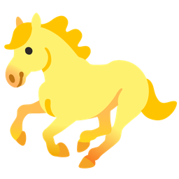 horse and yellow heart