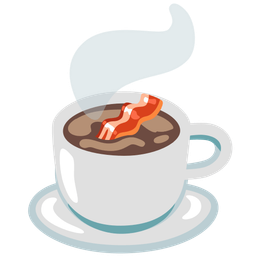 Hot beverage and Bacon
