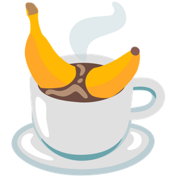 Hot beverage and Banana