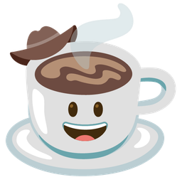 Hot beverage and Cowboy hat face
