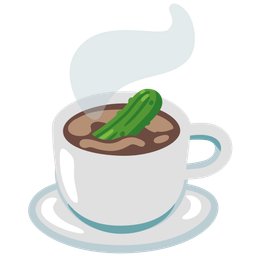 Hot beverage and Cucumber