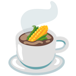 Hot beverage and Ear of corn