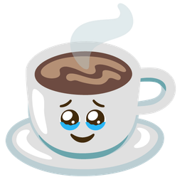 Hot beverage and Face holding back tears