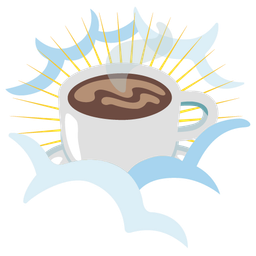 Hot beverage and Face in clouds