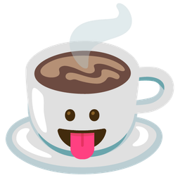 Hot beverage and Face with tongue