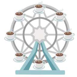 Hot beverage and Ferris wheel