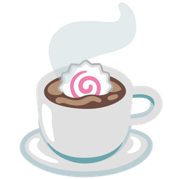 Hot beverage and Fish cake with swirl