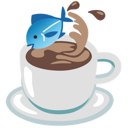 Hot beverage and Fish