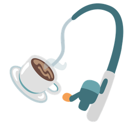 Hot beverage and Fishing pole