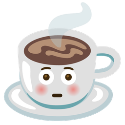 Hot beverage and Flushed face