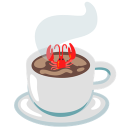 Hot beverage and Lobster