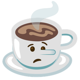 Hot beverage and Lying face